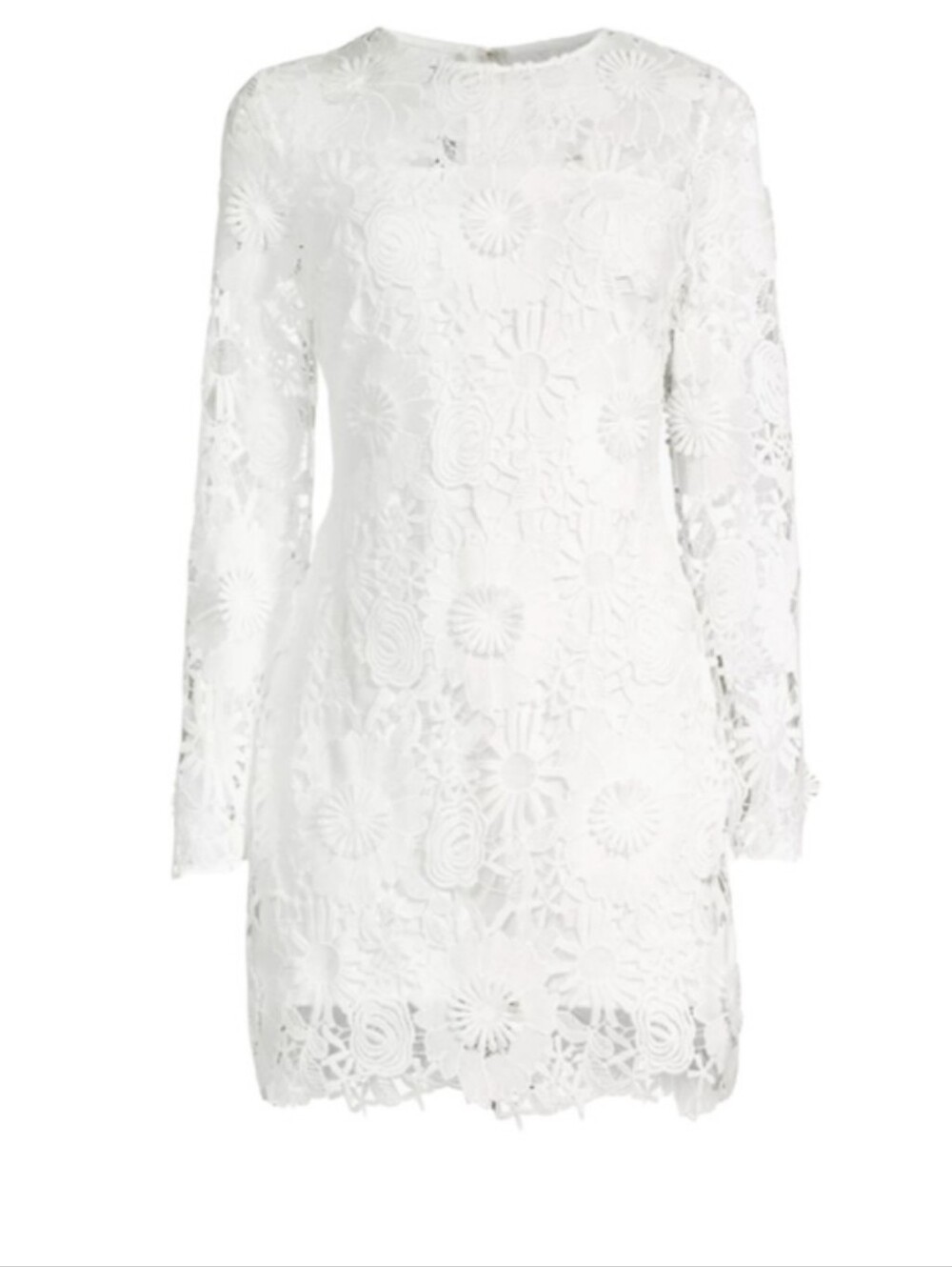 Milly Nessa 3D White Floral Lace Mini Dress